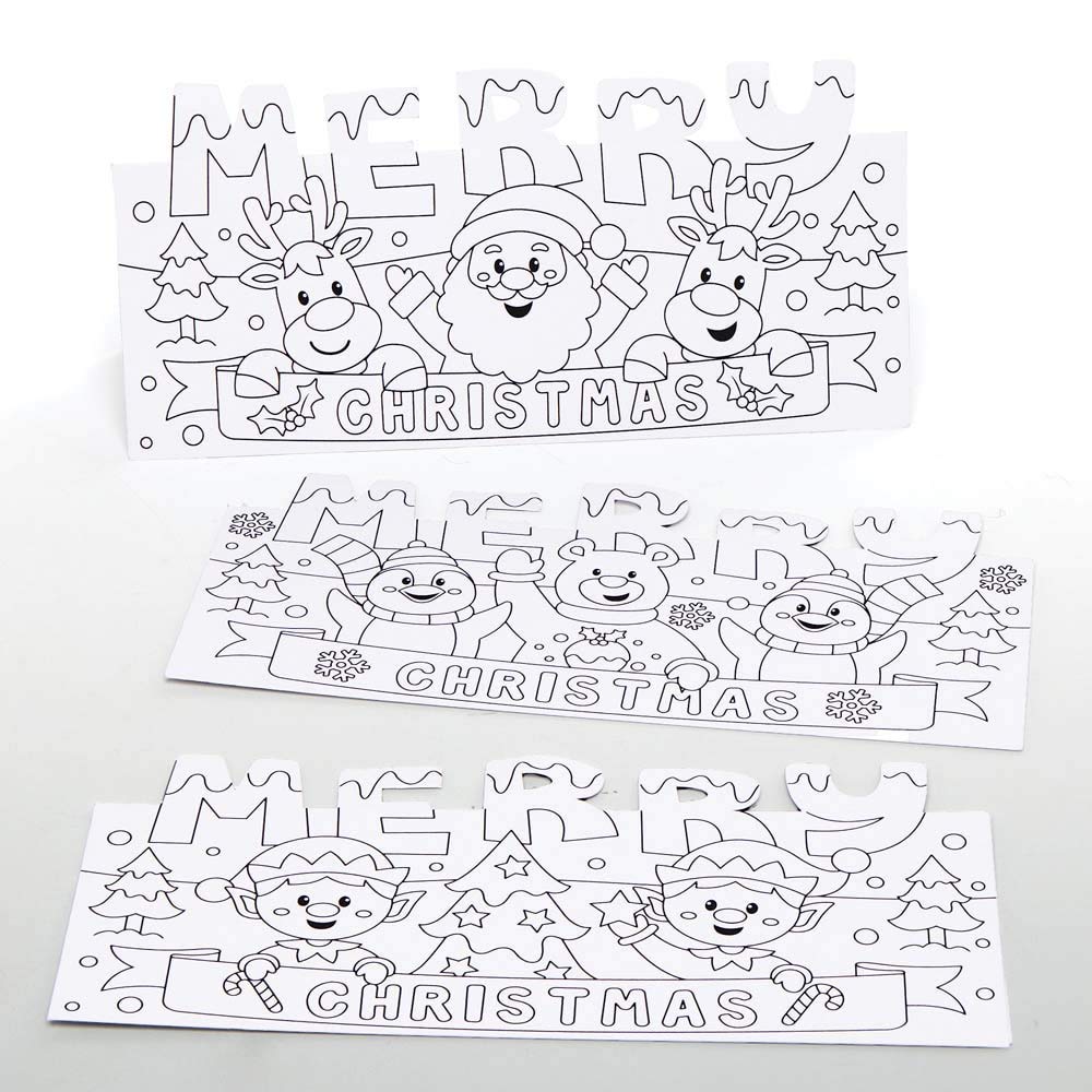 Baker Ross AX472 Christmas Color in Cards for Kids - Pack of 10, Pop Up Festive Card Crafts and Decorations for Children : Toys & Games