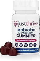Vista 1 de Just Thrive Gomitas probióticas para niños, hombres y mujeres, para la salud digestiva y general, 30