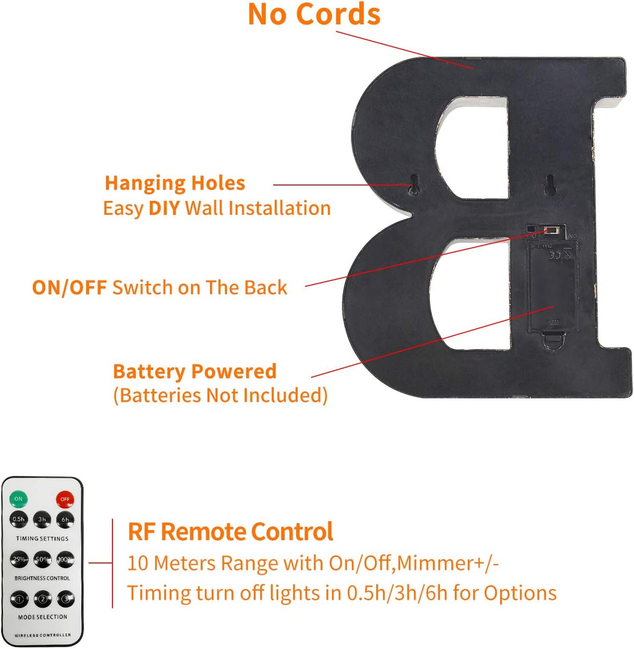 Rdutuok LED Marquee Letters Lights BAR Sign with Remote Control Letter Lamp for BAR Pub Home Party Wedding Decoration