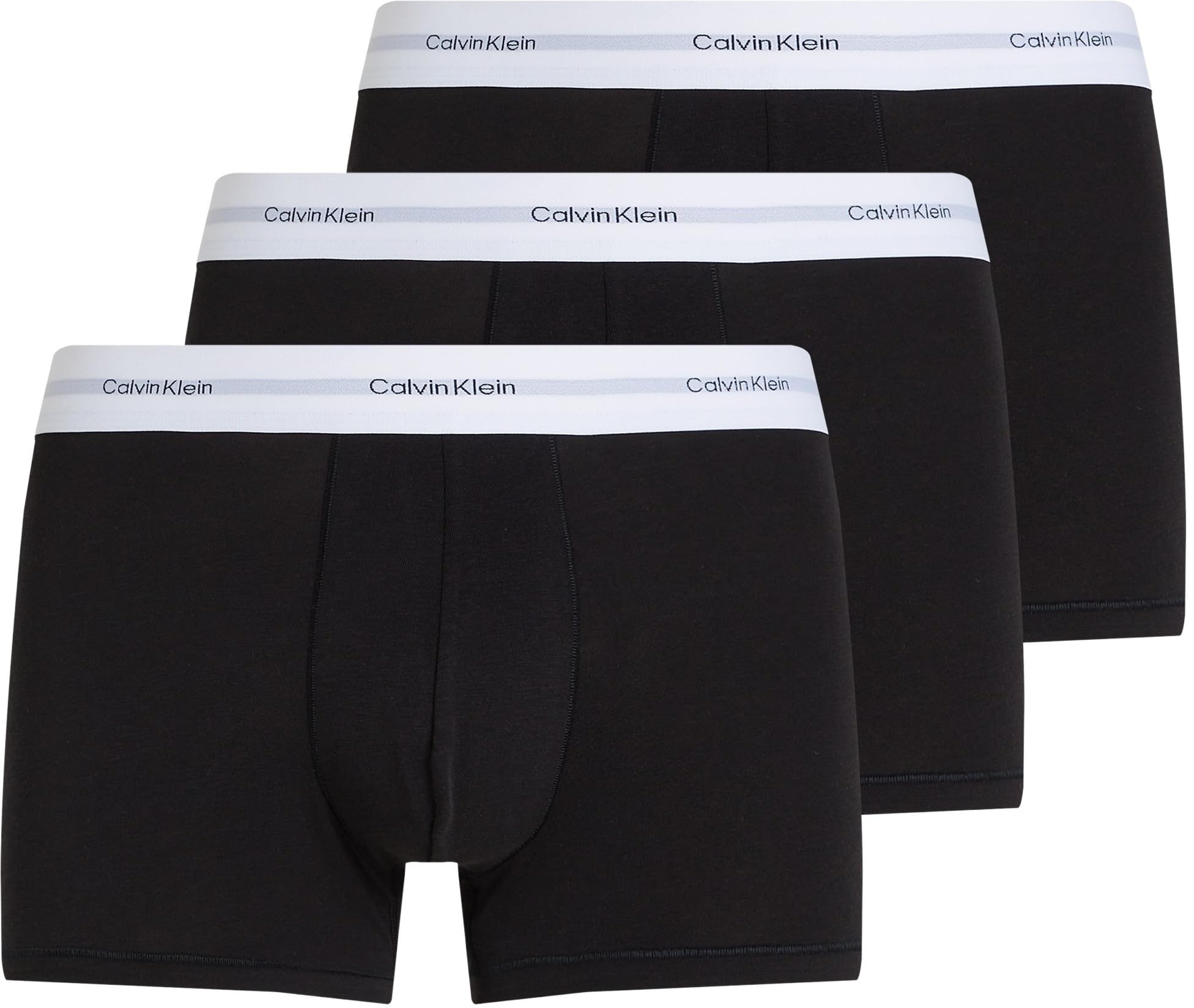 Calvin Klein Uomo Pantaloncini Boxer Confezione Da 3 Con Fascia Con Logo, Nero (Black, Black, Black), L-image