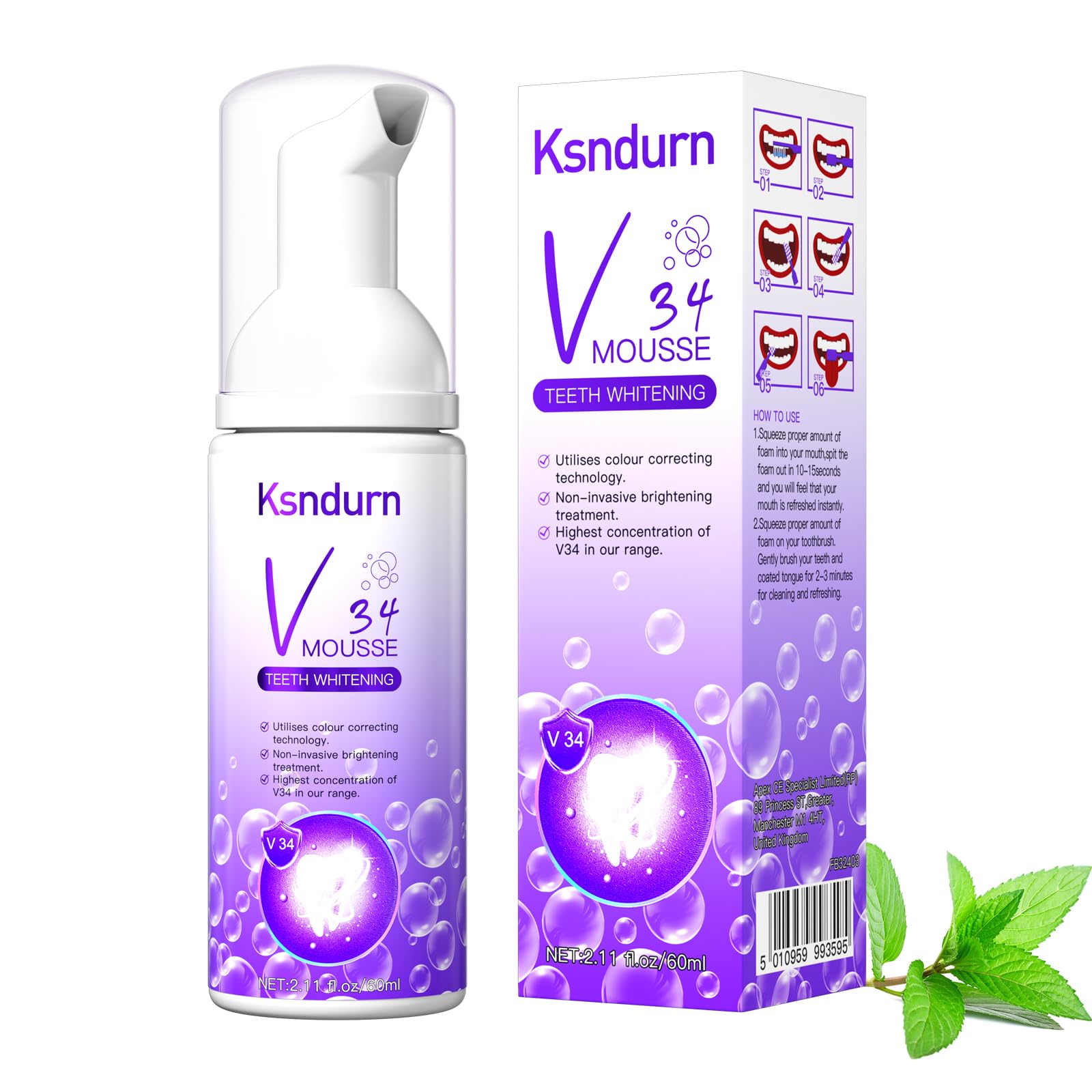 KsndurnPurple Toothpaste for Teeth