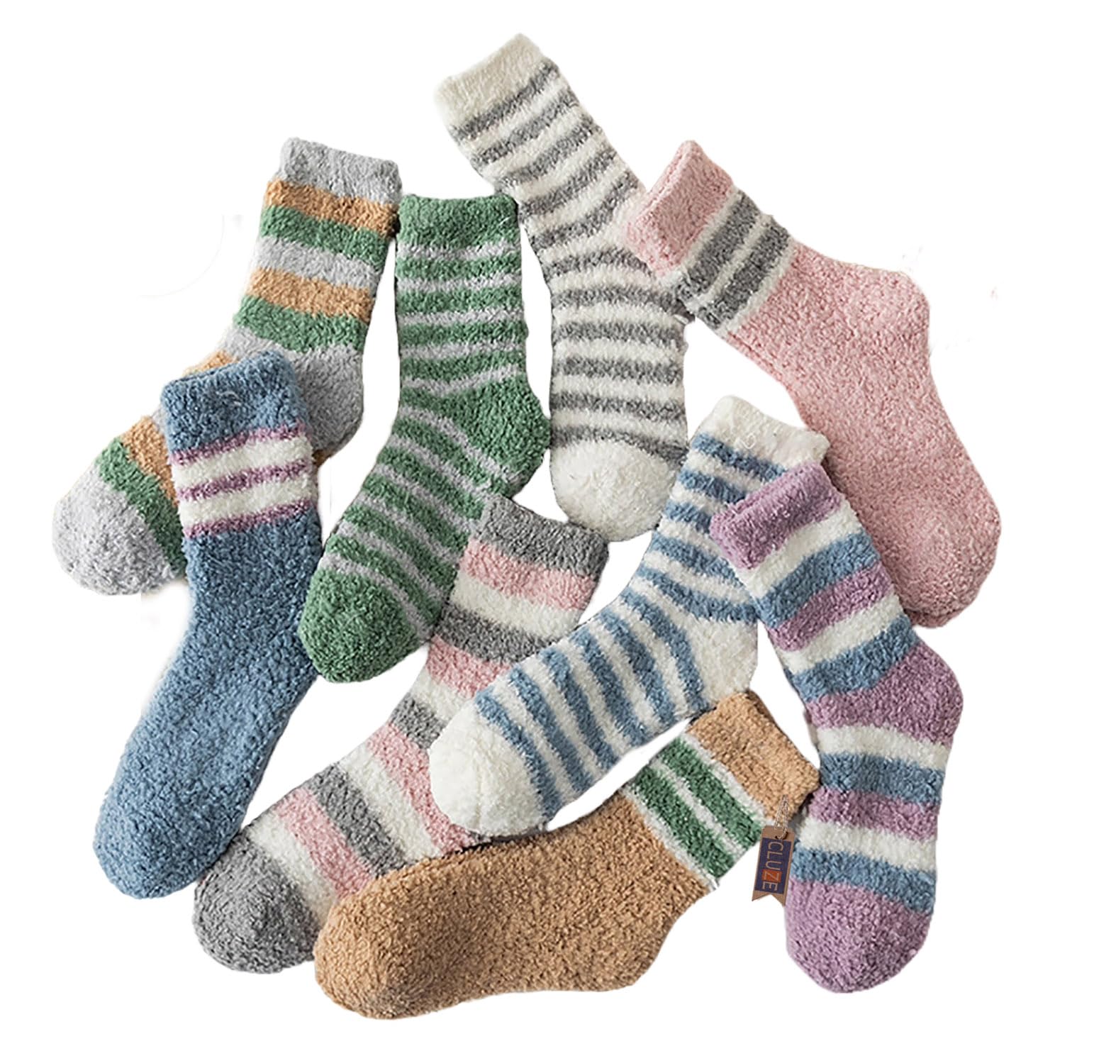 Fuzzy Socks for Women Teen Girls Fluffy Warm Winter Plush Multi Design Socks