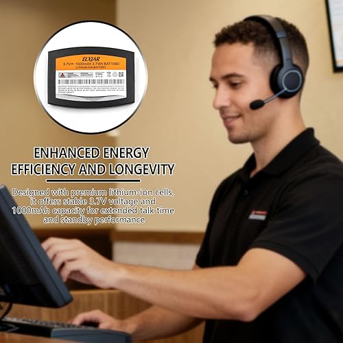 Miniatura 6 de BAT1060 Batería de repuesto de 3.7V 1000mAh para 3M C1060 Intercomunicador inalámbrico RF1060 T-1 XT-1 Auriculares de conducción CP-SN3M