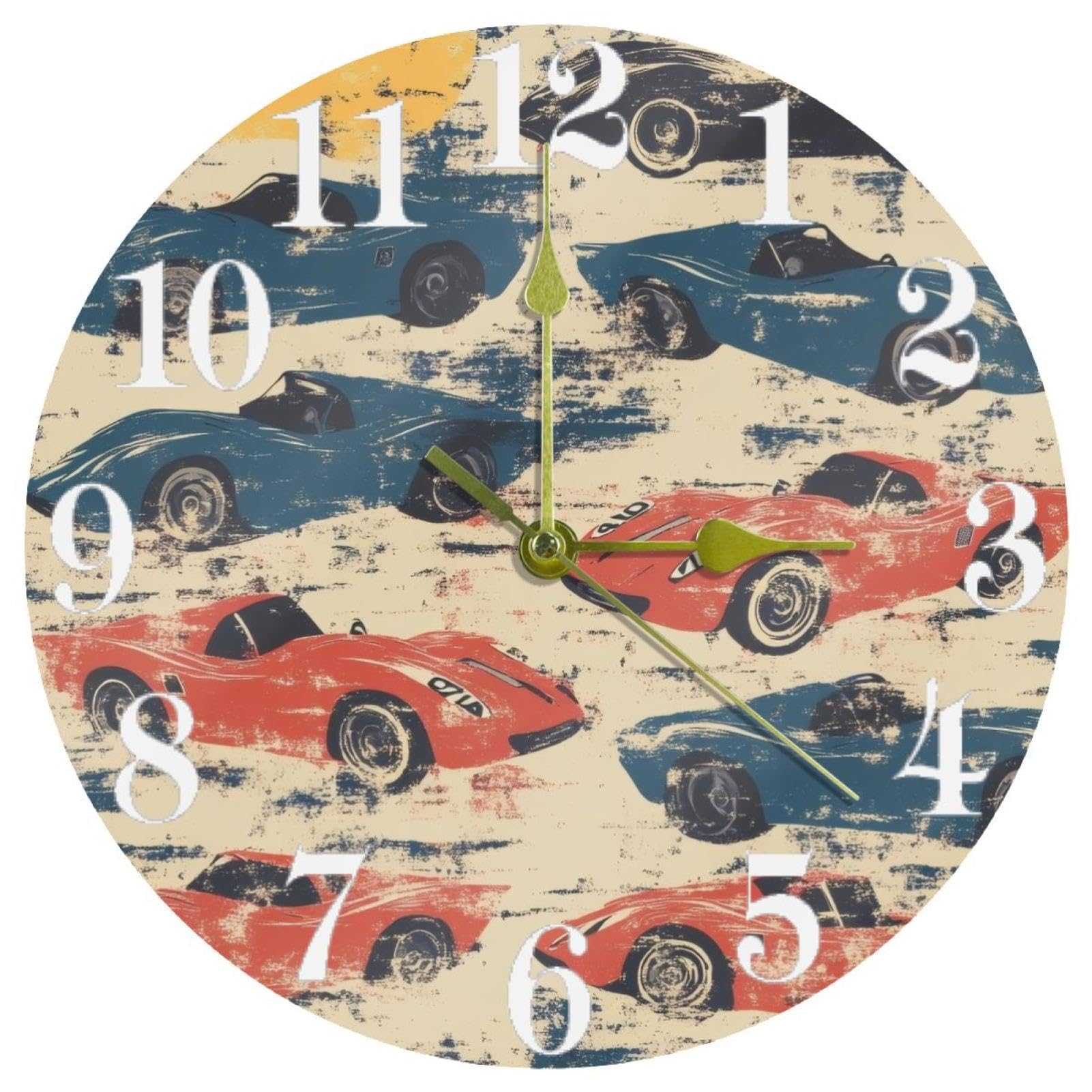 Horloge murale colorée pour une chambre d'enfant ou une école calme