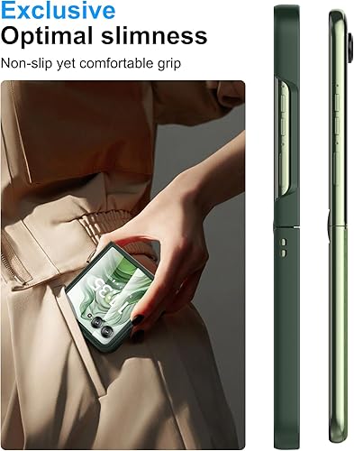 Miniatura 10 de Eastcoo Funda delgada para Moto Razr Plus 2023, película frontal dura transparente incorporada + parte trasera de policarbonato duro sensación