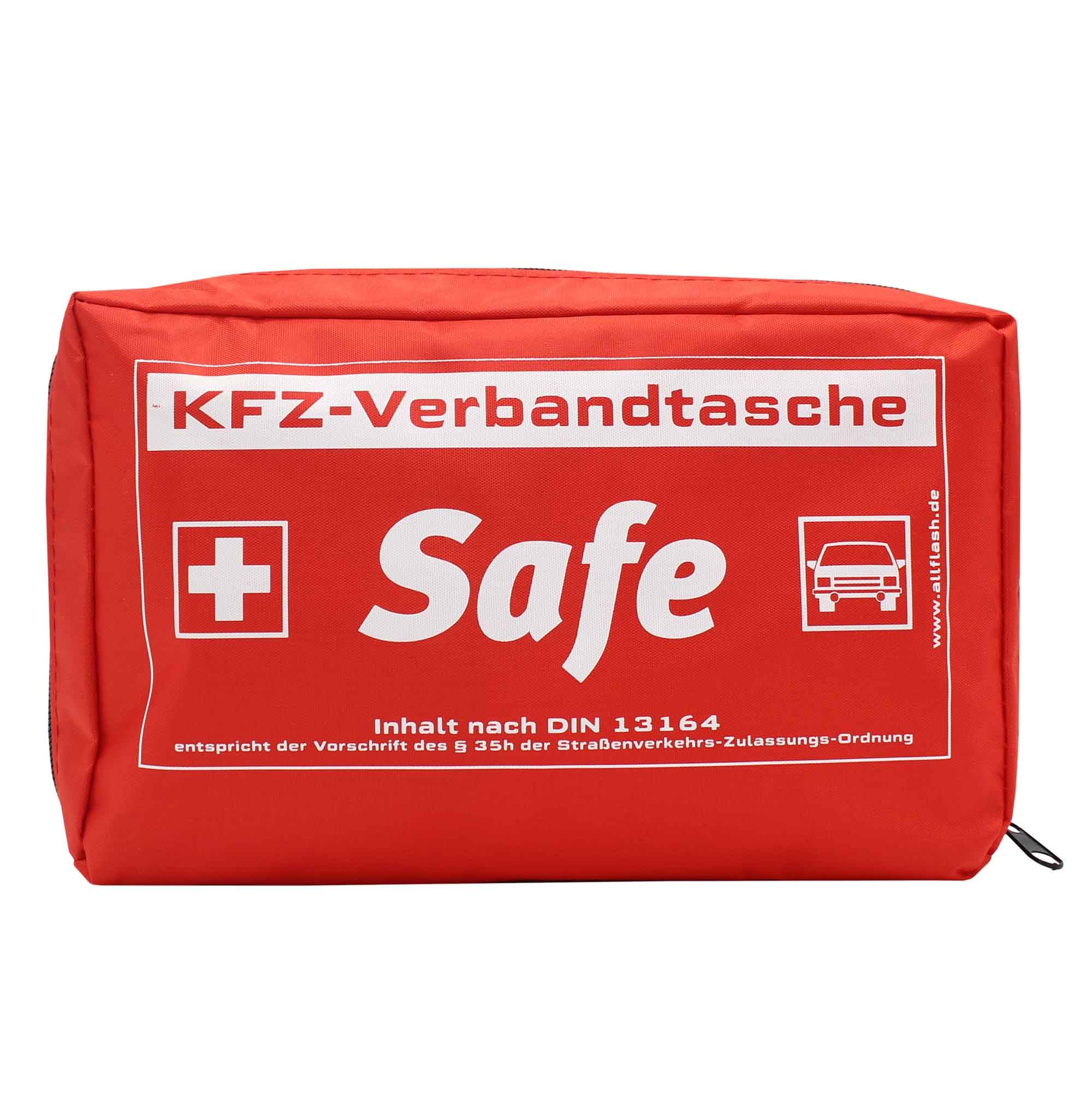 10 x Kfz Verbandstasche rot Norm 2026 | Inhalt nach Norm 13164:2022-02, europaweit nutzbar, StVO konform, Verbandskasten Auto