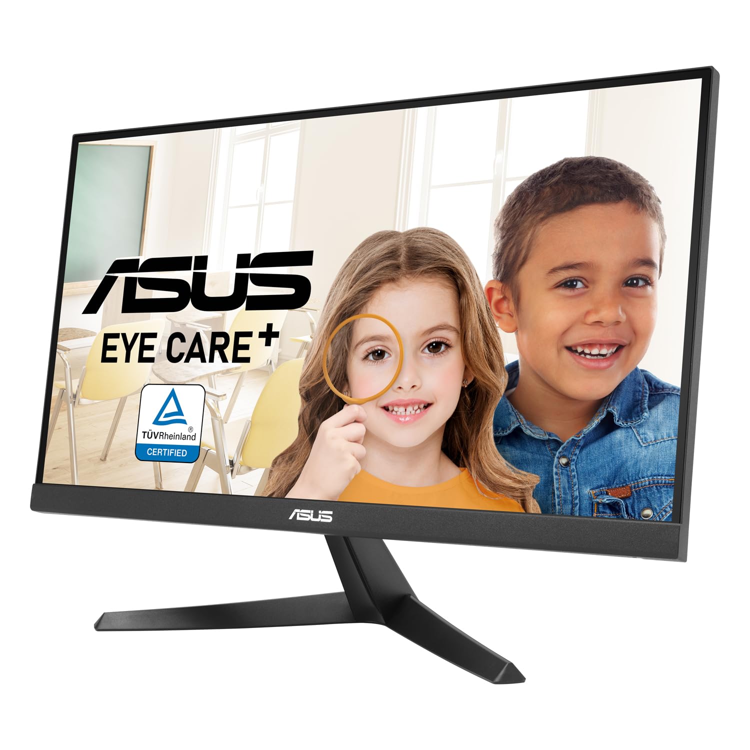 ASUS VY229Q Monitor Eye Care da 22” pollici (21.45) FHD (1920 x 1080), IPS 75Hz, Tempo di Risposta 1ms, FreeSync, Color Augmentation, Rest Reminder, Filtro Luci Blu, Anti-sfarfallio, DisplayPort, Nero