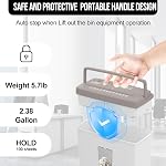 Déchiqueteuse Compacte Suntiko 5 Feuilles à Coupe Croisée Marron + Blanc | Protection de la Vie Privée P4, Mode Inverse Anti-Blocage, Sécurité Thermique, Bac Transparent de 2,38 Gal pour Bureau à Domicile