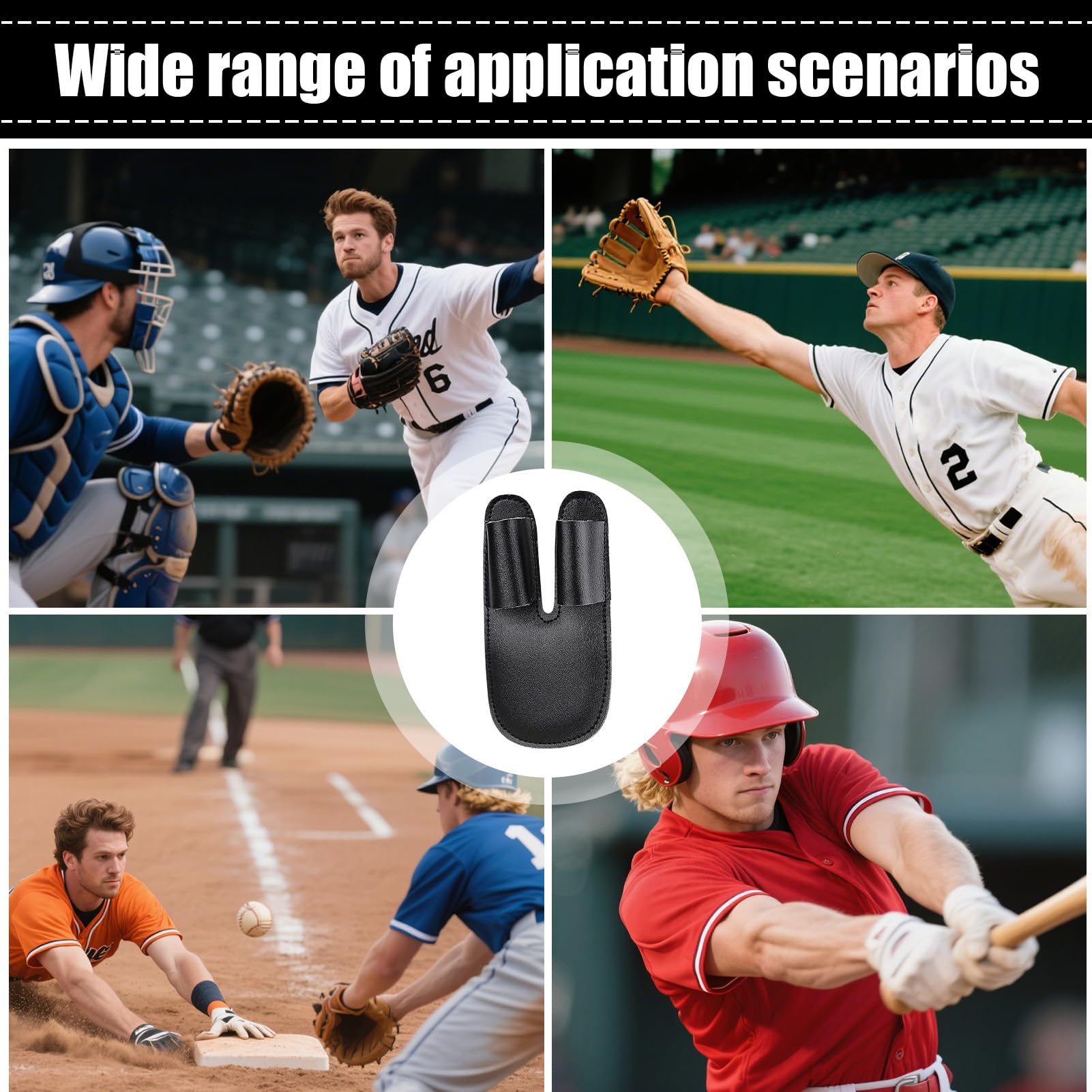 Baseball-Fingerschutz – PU, stoßdämpfender Sport-Handflächenschutz, Sporthülle, Sicherheitsausrüstung für Jugendliche, Athleten, Enthusiasten, Training, Reisen, Court, Camps, Spiele, Übungsspiele