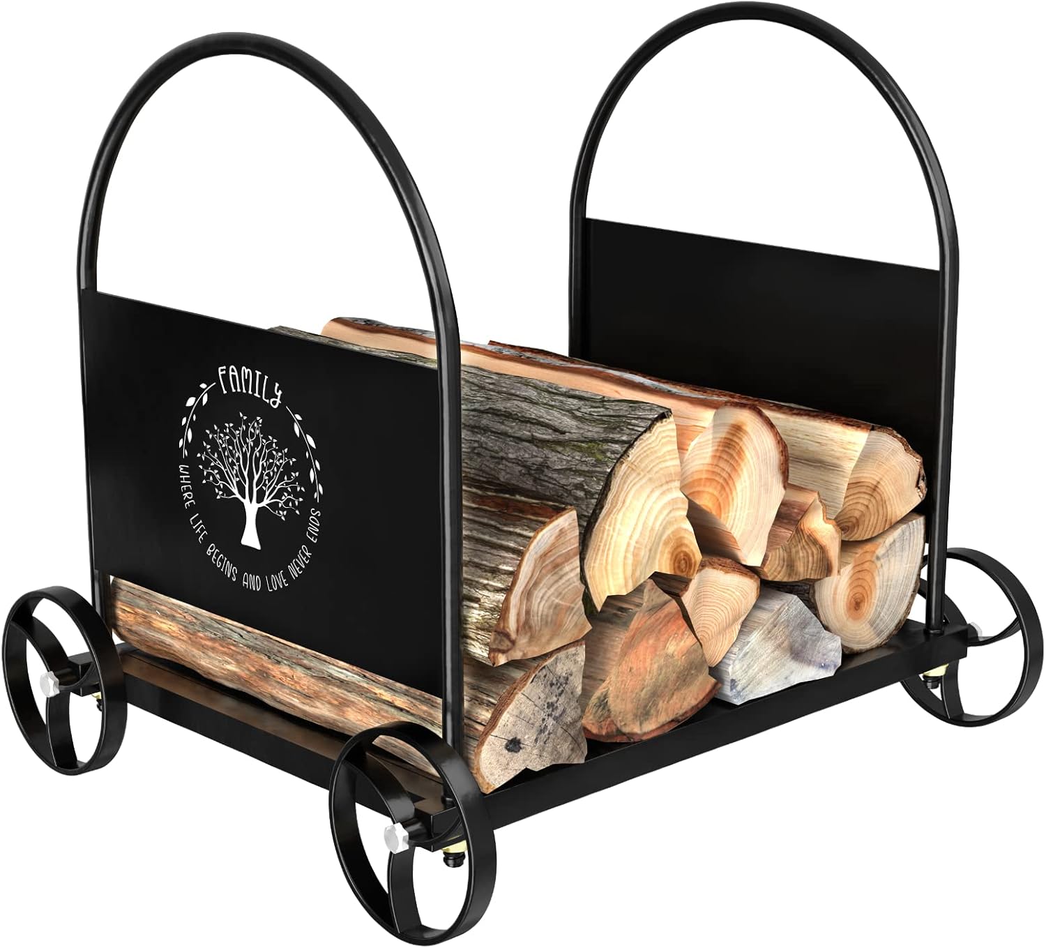 ARTGIFTREE Small Firewood Rack Holder, Decorative