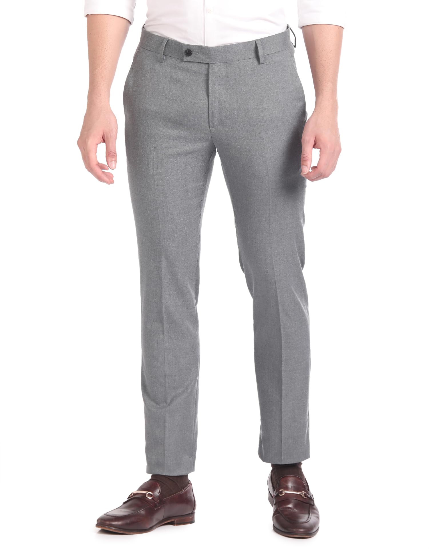 arrow Men's Tailored Fit Mid Rise Pants-picture-48