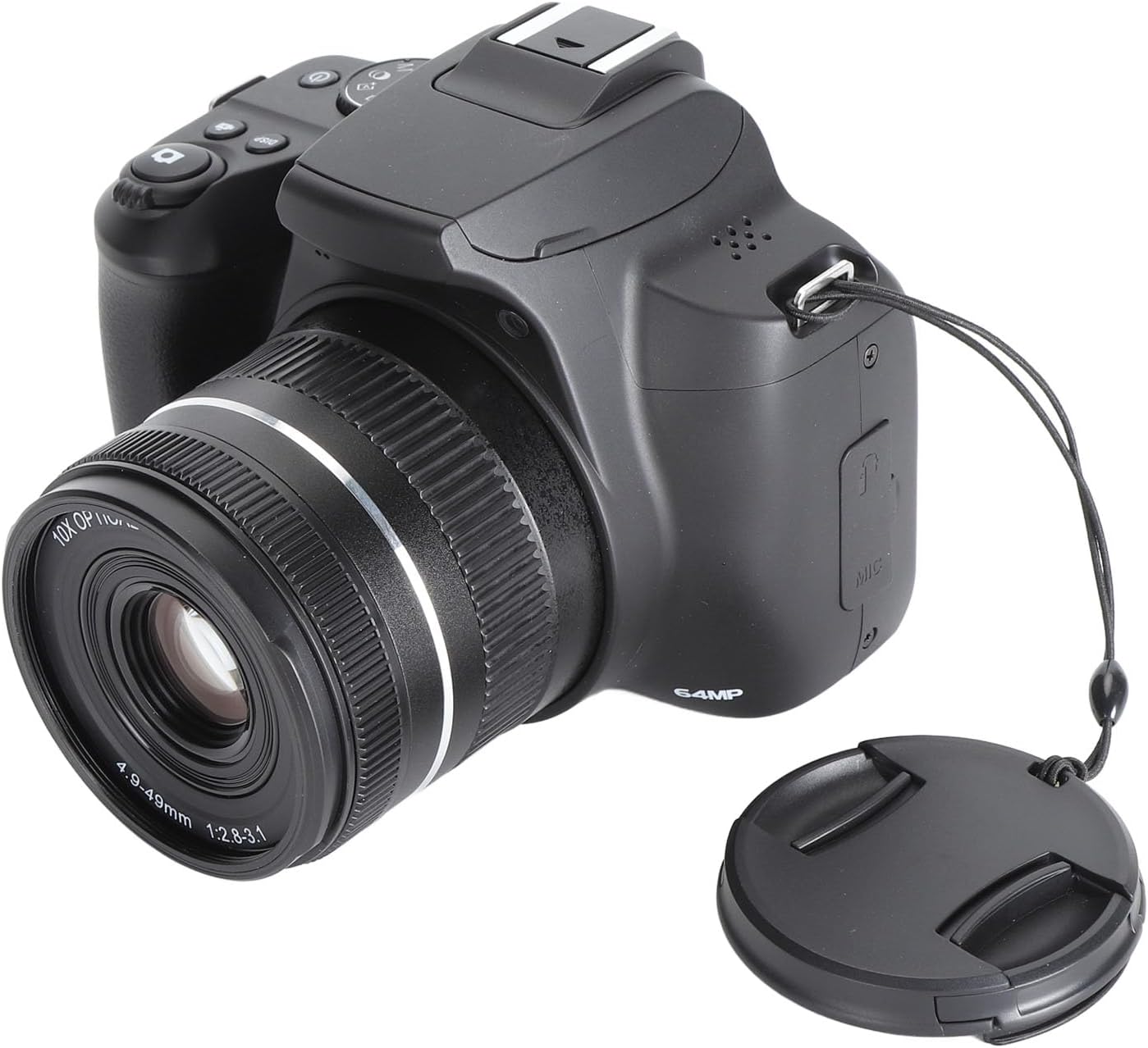 4K 64MP Digital Camera, WiFi Vlogging Camera with 10X Optical Zoom, 4X Digital Zoom, Autofocus Digital Camera for Photography and Video, 3in Screen Compact Travel Camera