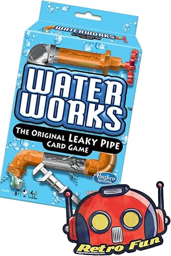 Juego de cartas de Water Works con adhesivo BGT gratuito, juguete de tubería con fugas, llaves de metal clásicas de los años 70