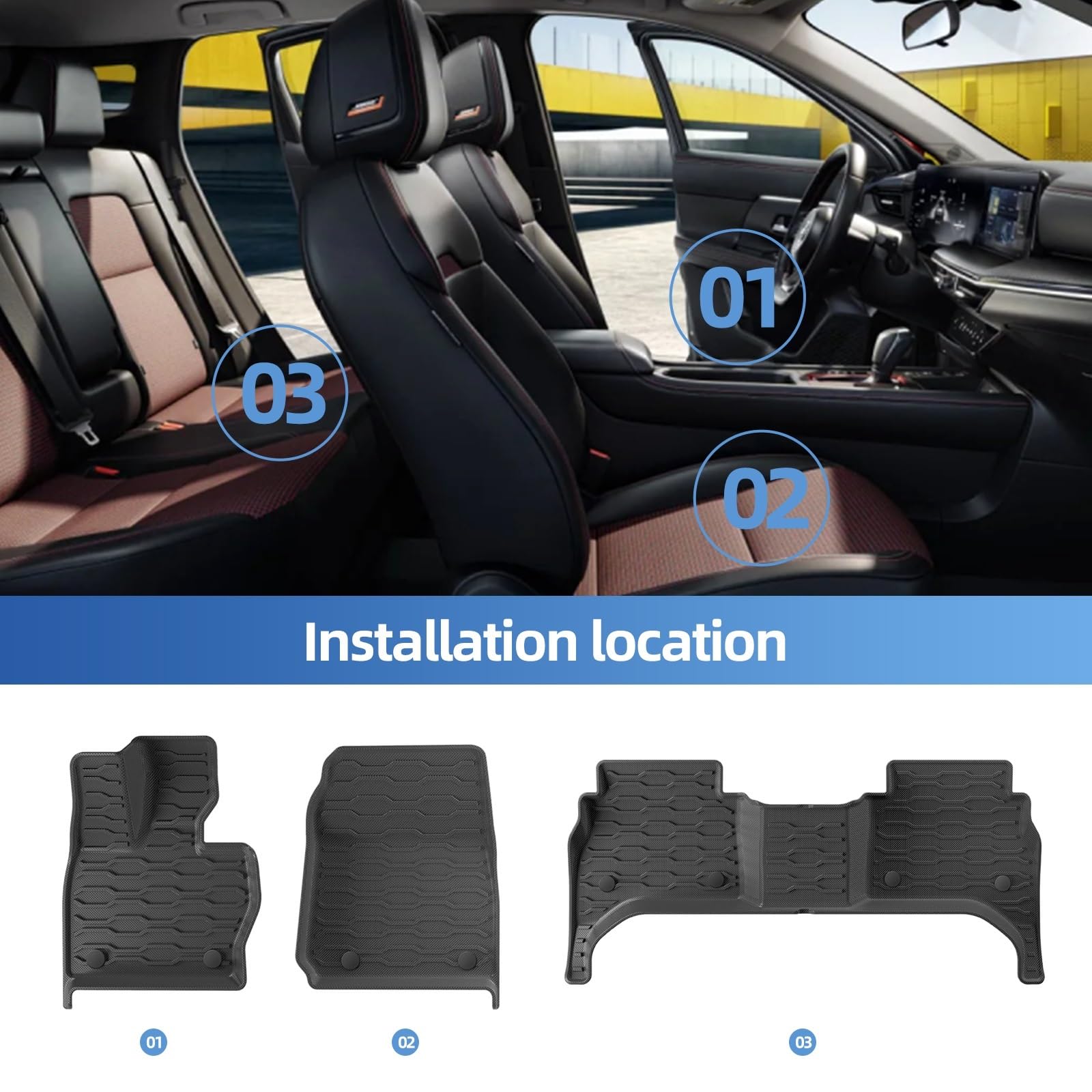 maty samochodowe Do Range Rover Sport L461 2023-2026 | Dywaniki samochodowe Wykładzina bagażnika Podkładka do bagażnika(Trunk pad 2pcs)