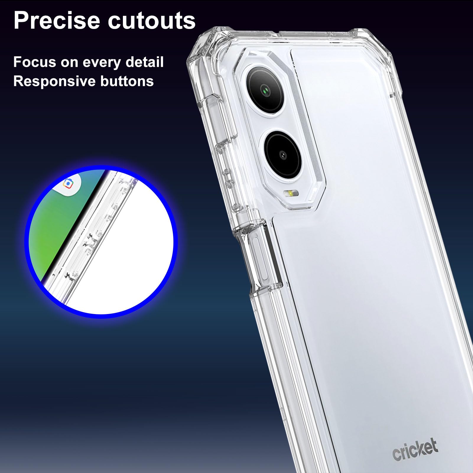 Lozeguyc For Cricket Icon 6 / ATT Verge Case With 1 Pack Screen Protector,Dual Layer Hybrid Heavy Duty Defender Protection,Sleek Rugged Reinforced Cushion Corner Kickstand Shockproof Bumper Cover Red