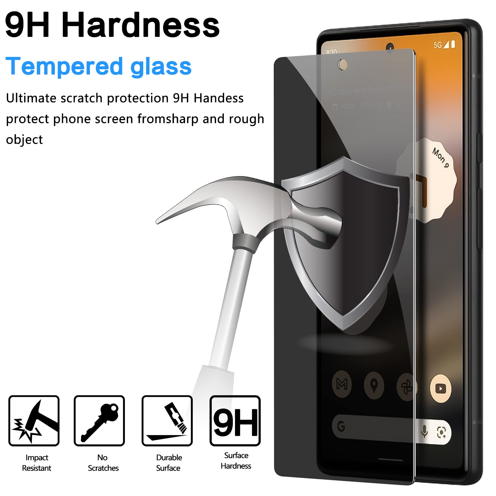 Amazon.com: YWXTW Privacy Screen Protector for Google Pixel 6A