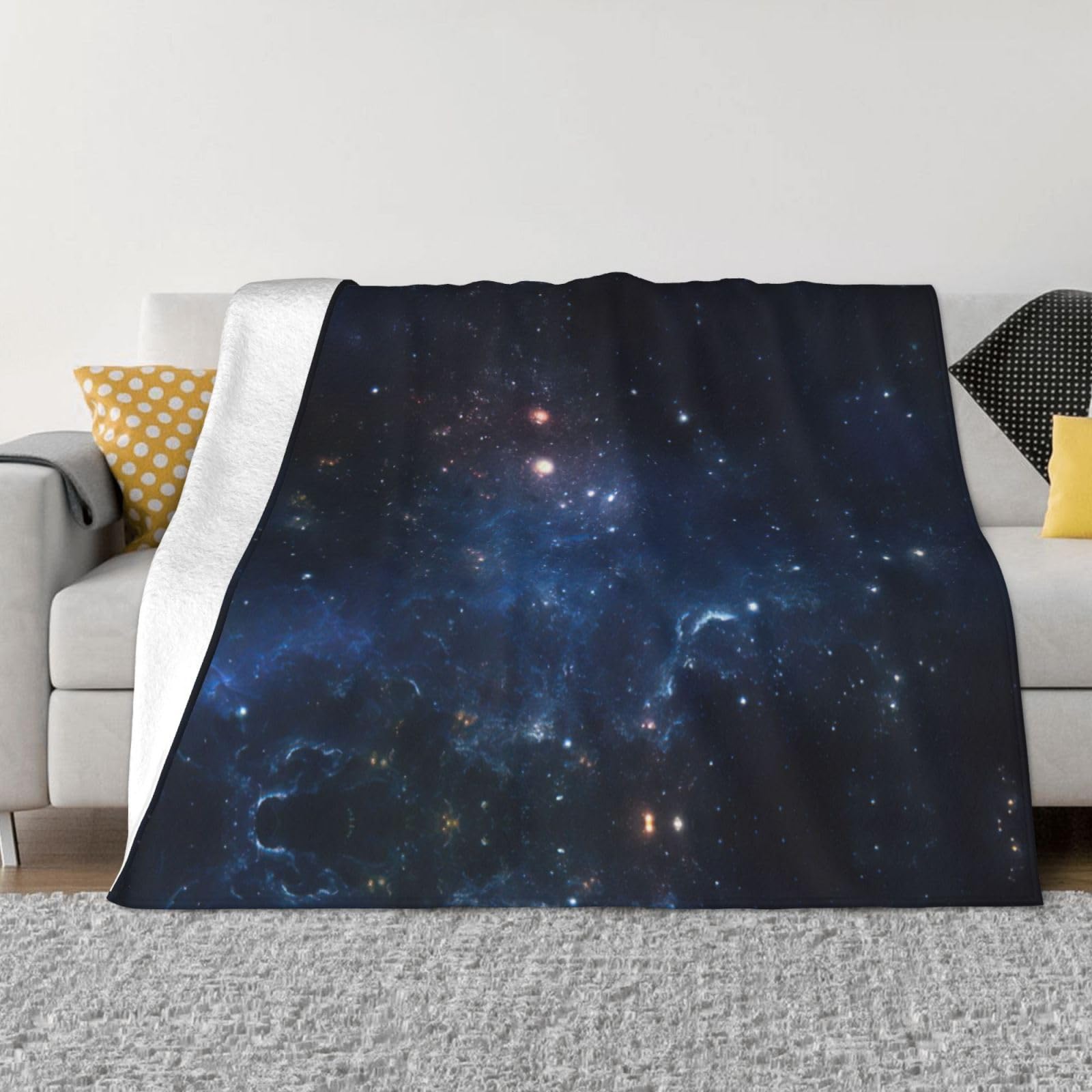 Couverture galaxie haut de gamme plaid en flanelle épaisse et douce pour lit moderne