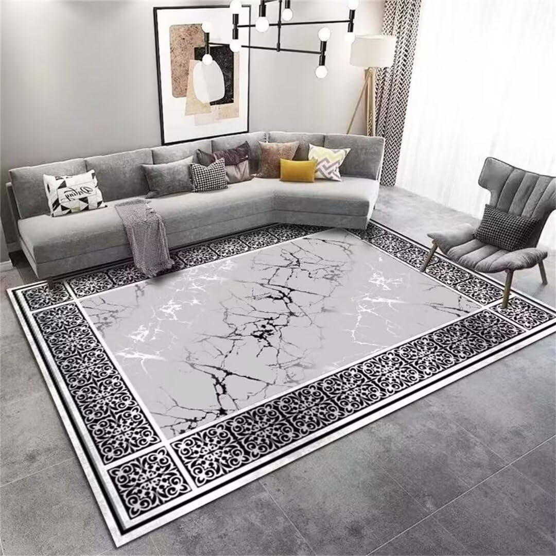 Tapis de salon gris 80x120 cm tapis d'entrée doux et moderne pour l'étude