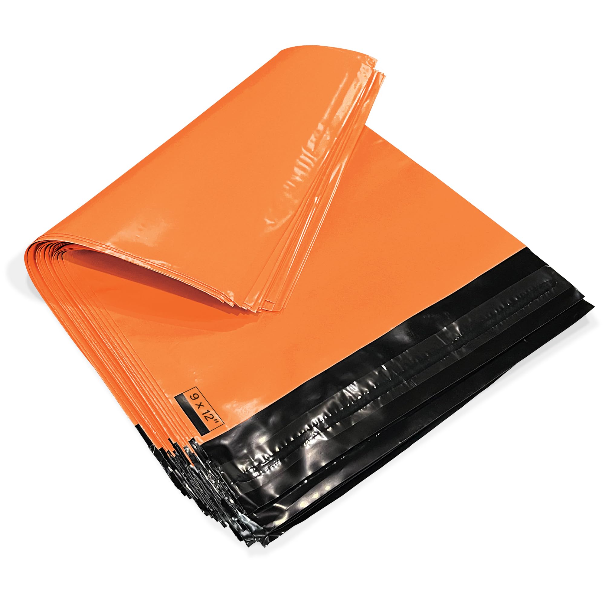 JeeJaan® 50 Orange Courier Bags 9" x 12" (228 x 305mm) Poly Mailer Self Seal Postage Bags | Water-Proof & Tear-Proof Plastic Envelopes for Packaging and Shipping Purpose