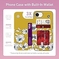 Vista 632 de LETO para iPhone 15 Pro Funda tipo cartera - Tapa tipo folio con patada - Diseños de moda - Tarjetero - Funda protectora para mujeres y niñas - 6.1
