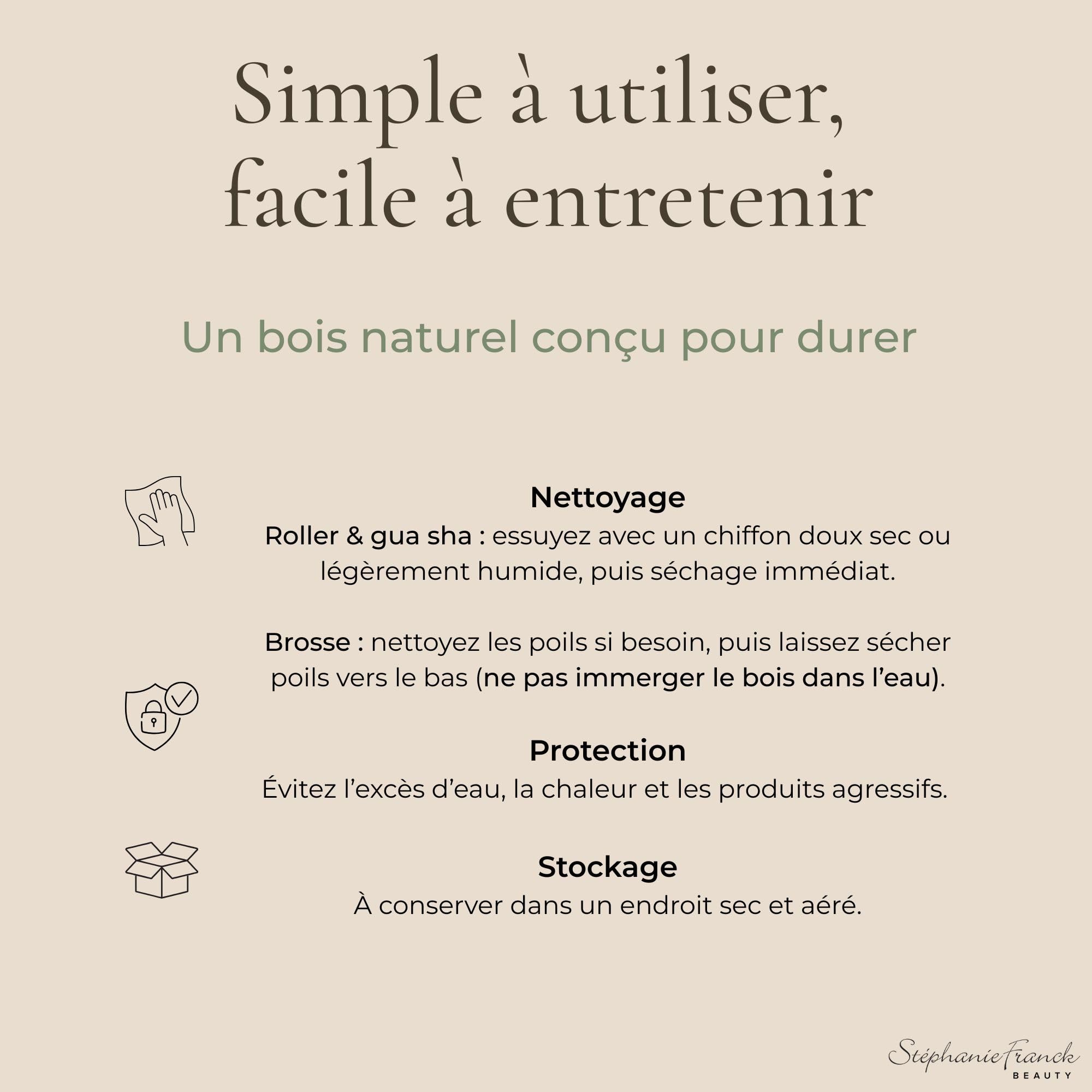 Set Massage Corps en Bois, Rouleau Maderothérapie, Gua Sha Corps et Brosse Massage à Sec, 3 Accessoires Bien-Être pour Jambes, Cuisses, Ventre, Bras, Cadeau Femme