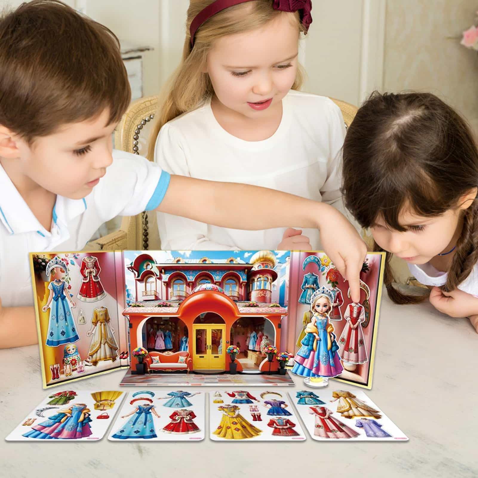 Magnetic Dress Up | Magnetic Stickers Princess Paper Dolls Playset - Jeu Éducatif Filles Voyage Scolaire Maison Cadeaux Noël Prix Classe