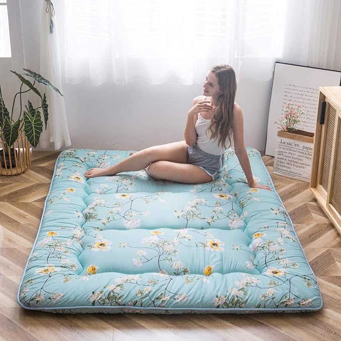 MAXYOYO Rustic Floral Korean Floor Mattress Japanese Futon