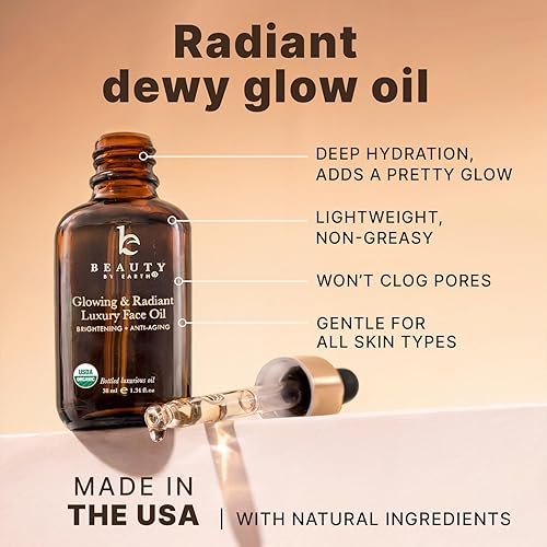 Miniatura 3 de Aceite facial orgánico brillante y radiante para pieles secas normales o sensibles moringa aceite de jojoba y aceite de argán aceites faciales y