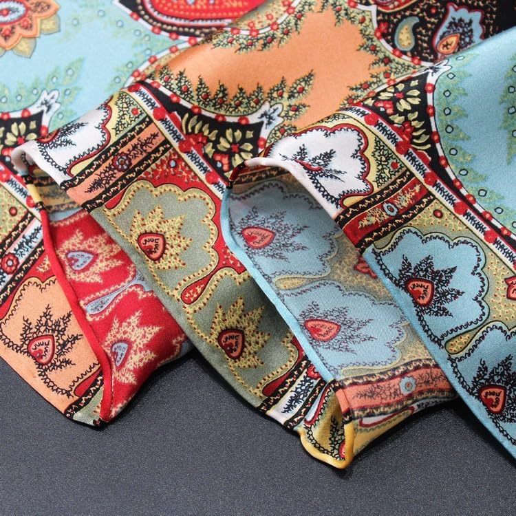 ANDANTINO 100% Silk Scarf 43" Large Square Lightweight Headscarf& Shawl–Women Hair Wraps-With Gift Packed - Image 6