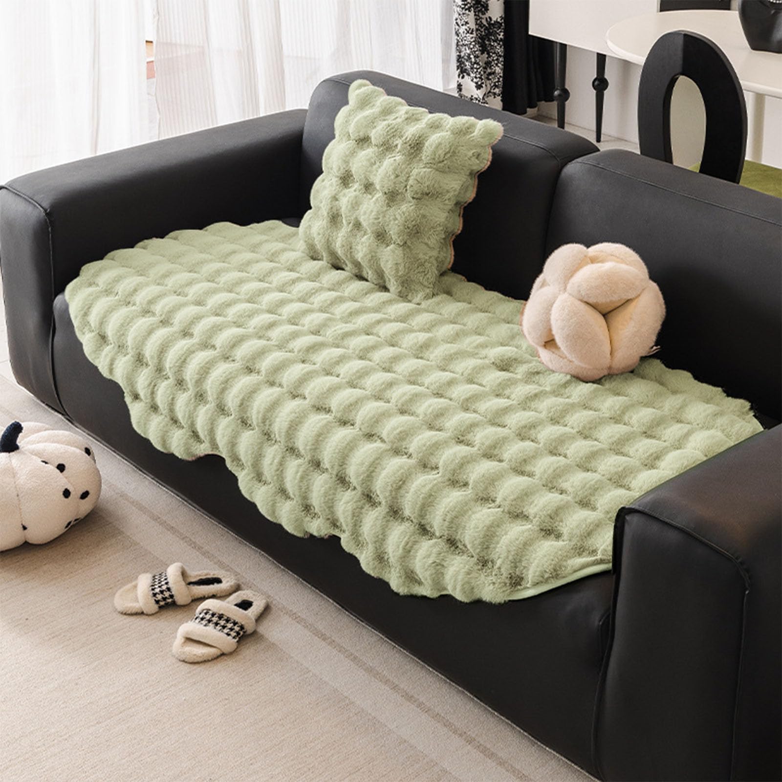 Housses de canapé sectionnelle antidérapante et lavable en peluche