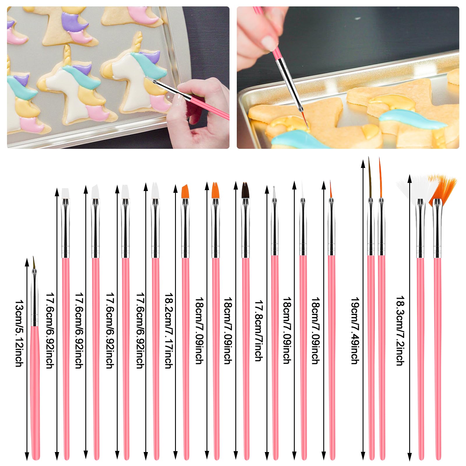 Cake Decorating Brushes - 15 Pcs Set -2