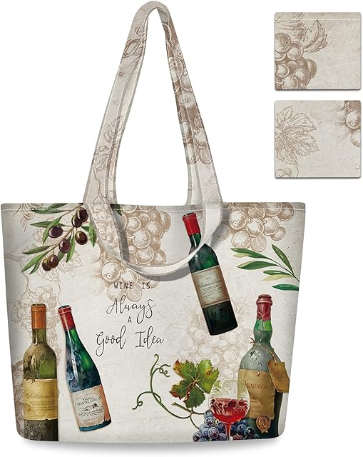 NymphFable 2 Pack Tote Bag Reusable Green Shopping Bags Washable Foldable Polyester Grocery Bags