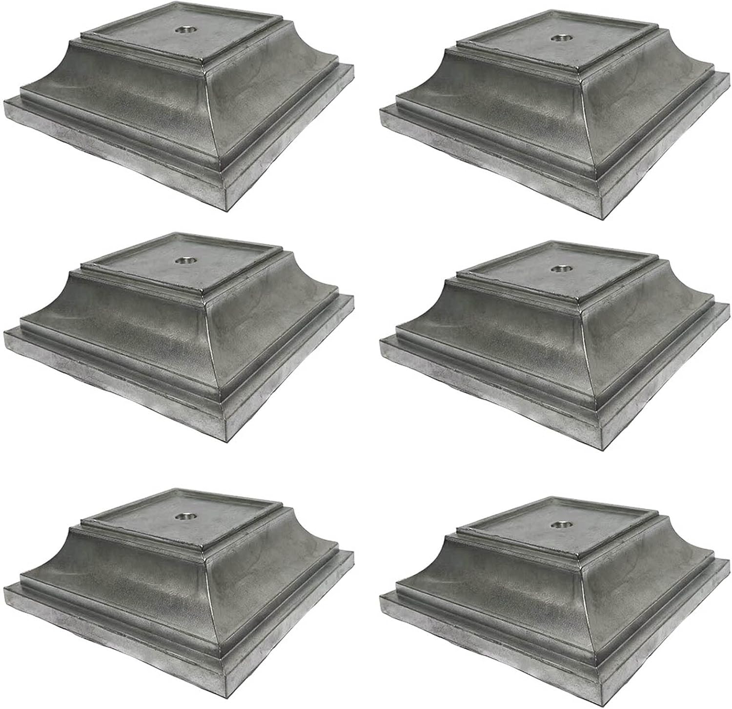 MOZX Fence Post Cap,Toppers for Fence Posts,10Pcs Post Decking Cap, Metal Fence Post Caps Aluminium Alloy Fence Post Caps Waterproof for Metal Garden Decking Fence Ball Post Cap