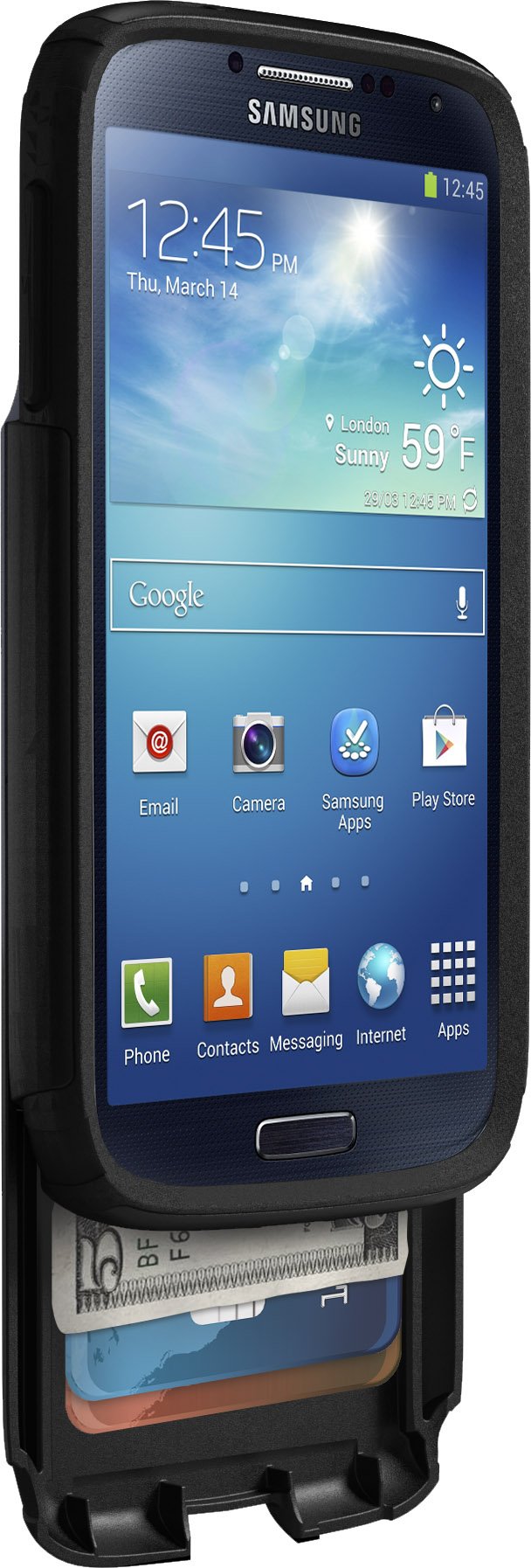 OtterBoxCOMMUTER SERIES Wallet Case for Samsung Galaxy S4 - Retail Packaging - Black