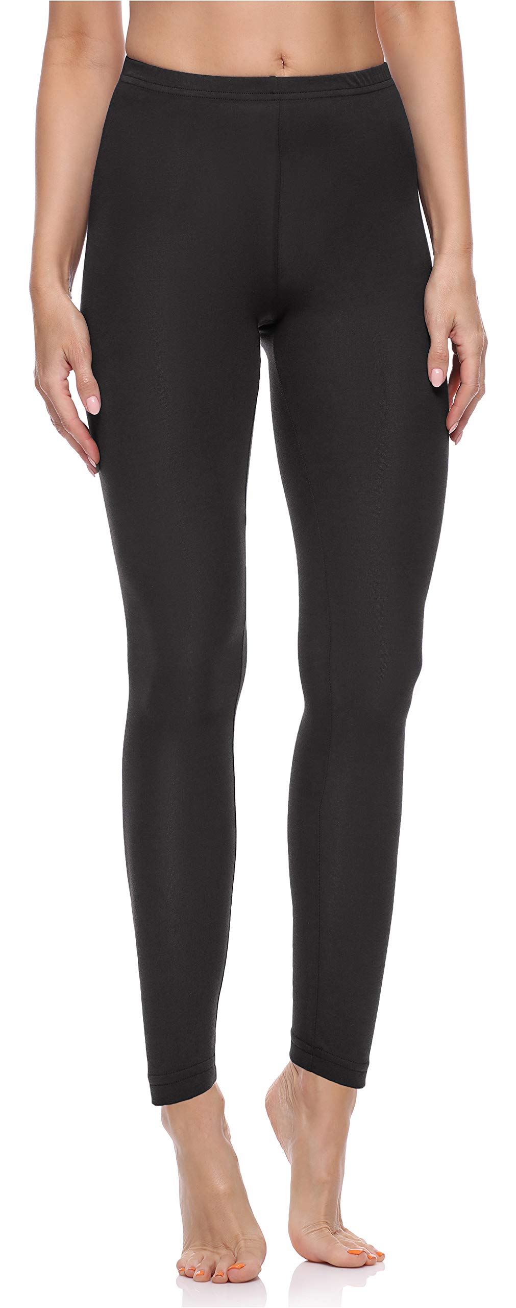 Merry Style Lunghi Leggings Fuseaux Sportivi da Donna Pratico Modello a Vita Alta in Cotone Naturale MS10-198