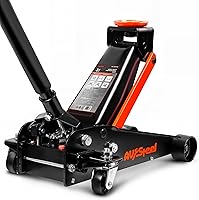 AVSteel 3 Ton Heavy Duty Floor Jack - 6600 lbs Hydraulic Car Jack, Quick Lift 5.5-18.5", Overload Protection & Rotating Saddle