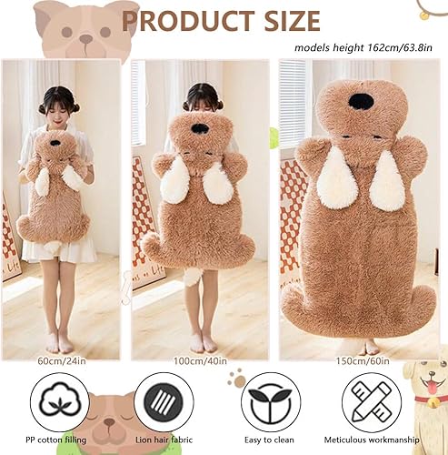 Miniatura 2 de Almohada de felpa para perro, cojín de suelo suave y gigante para dormir, juguete de peluche de perro, acogedor asiento de lectura, sofá, decoración