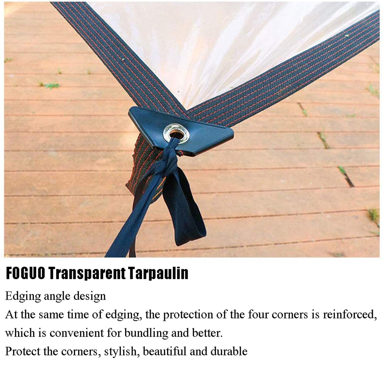 OKUOKA Telo Telone Resistente Impermeabile 6x6m, Telo Trasparente Impermeabile, Telo Telo Impermeabile, Telo Trasparente Impermeabile, Antipolvere Antipioggia, Resistente Ai Raggi UV, Mar