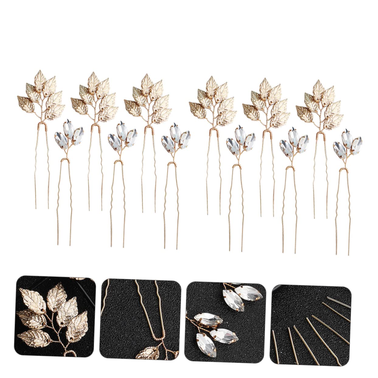 FRCOLOR 6packungen Elegante Braut Haarnadeln Mit Strass Legierung Updo Haarspangen Hochzeits Haarschmuck Für Damen Und Mädchen Für Besondere Anlässe