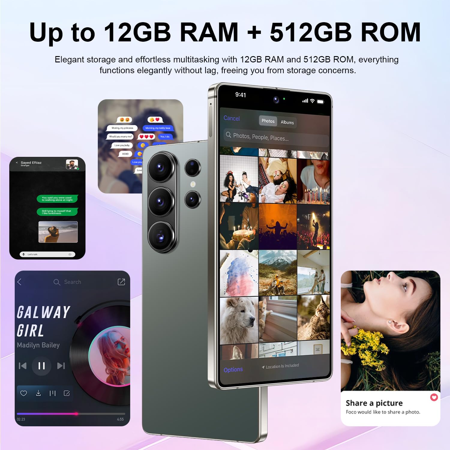 I26 Ultra Business 5G Smartphone, Dual SIM, 12GB+512GB, Snapdragon 8 Gen 4, 6.99" Screen, 7000mAh, Android 15, Stylus Pen & Face Unlock (Green) — view 7