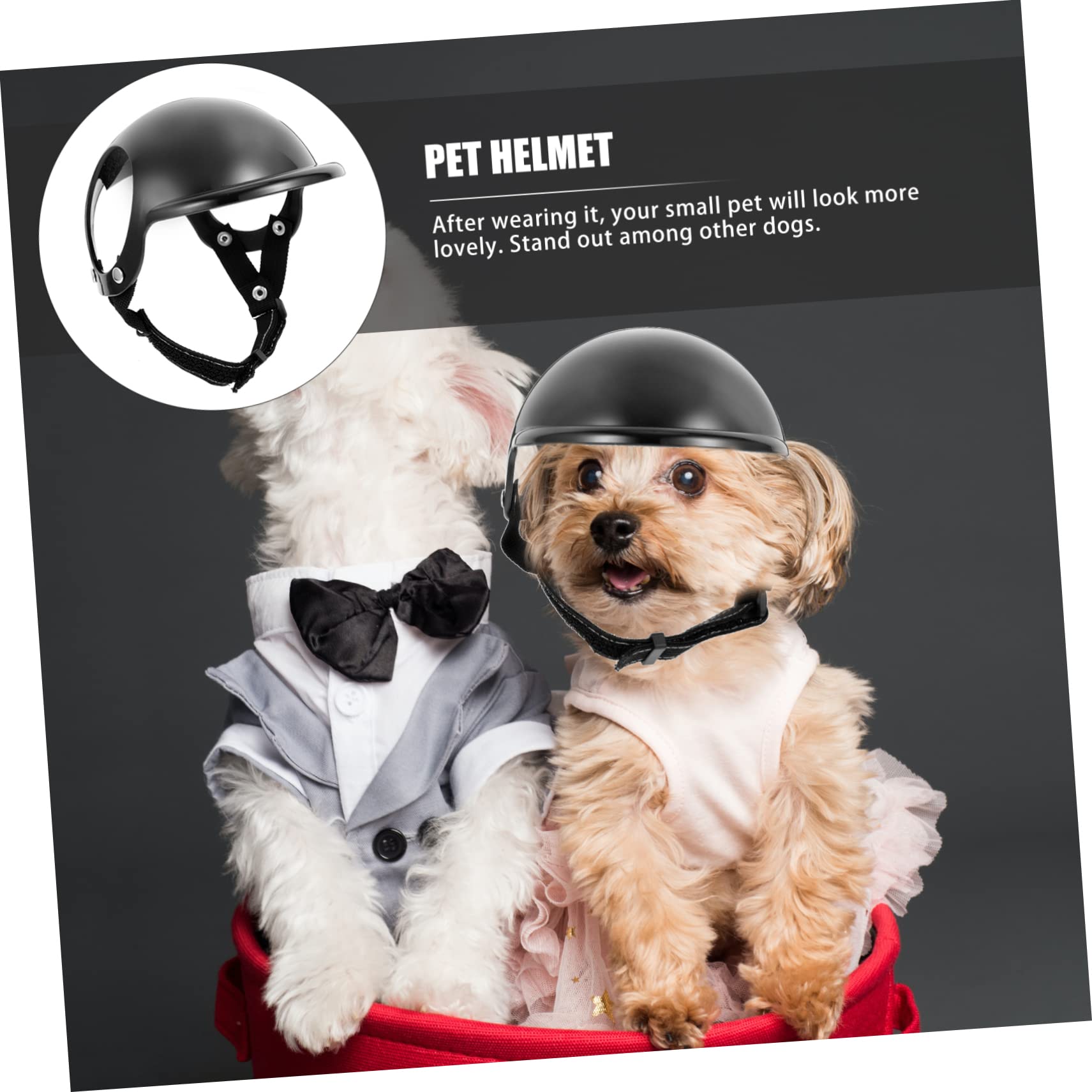 Mipcase 2piezas Casco De Seguridad para Perros y Gatitos Decorativo Sombrero Ligero y Duradero Correa Accesorio para Fiestas y Eventos