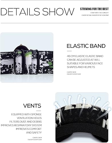 Miniatura 8 de BATFOX - Anteojos de seguridad para motocross, cuatrimotos, manejo táctico, para hombres y mujeres, jóvenes, para protección UV400, inastillables