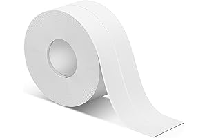 White Waterproof Toilet Caulking Tape (1.5" x 19.7Ft)
