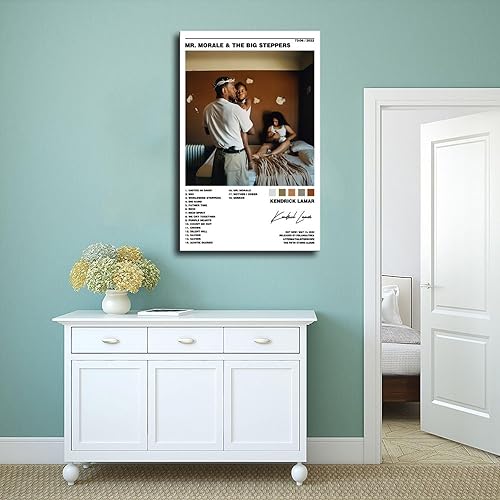 Miniatura 4 de Kendrick Lamar - Póster de lienzo musical de Mr. Morale & The Big Steppers Rapper, 12 x 18 pulgadas, sin marco