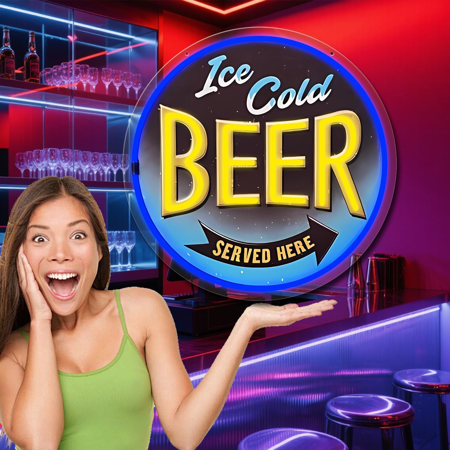 Custom Neon Sign Logo, Dimmable & Easy to Install Personalized UV Printed Neon Logo Light, Durable Custom Name/Image Sign for Business Store, Salon Beauty Nail Studio Signage, Gifts & Home Decor