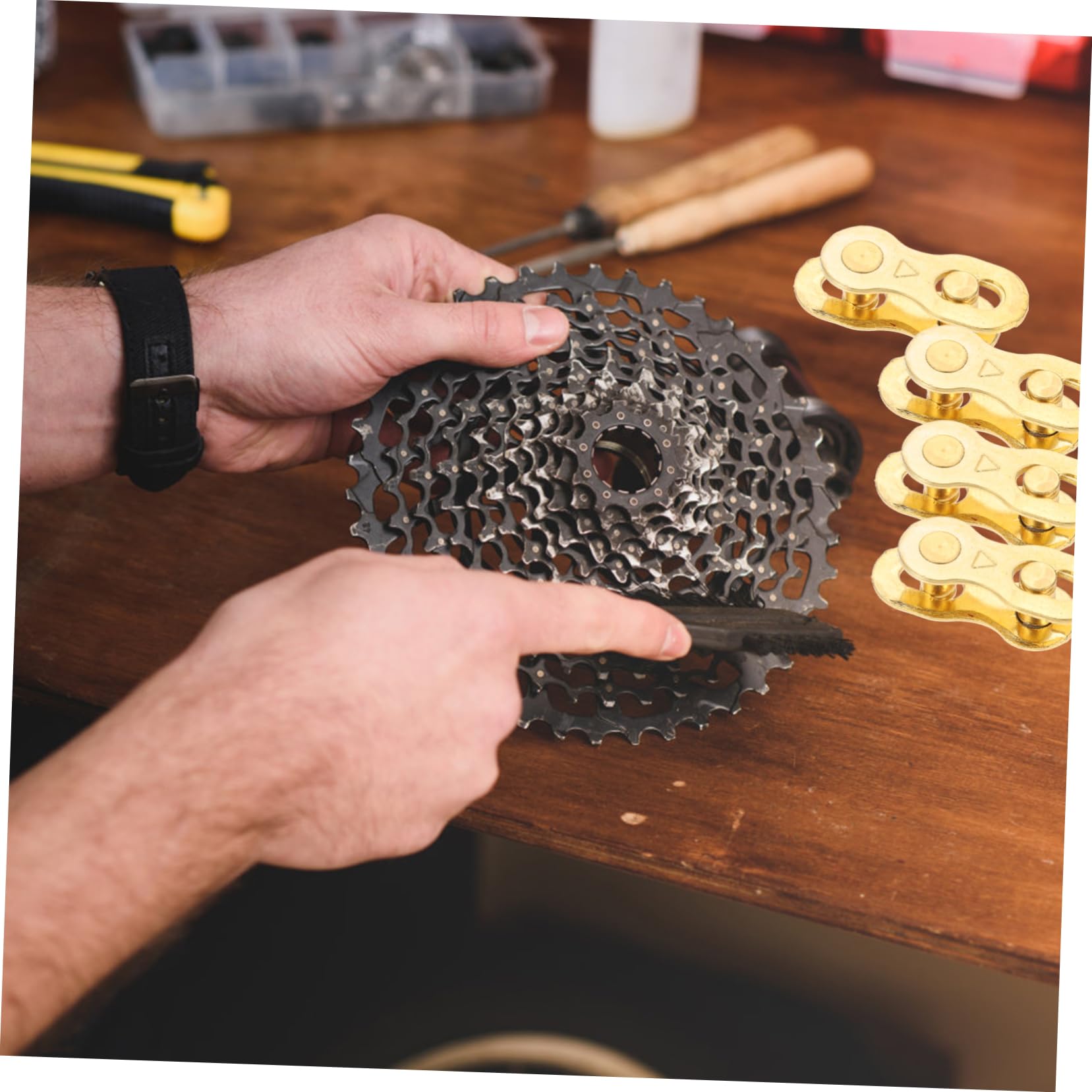 INOOMP 72pezzi Giunti Catena Bicicletta Pratici Con Facile Installazione Per Mountain Bike Collegamenti Catena Resistenti e Sostituzione Per Ciclisti Appassionati