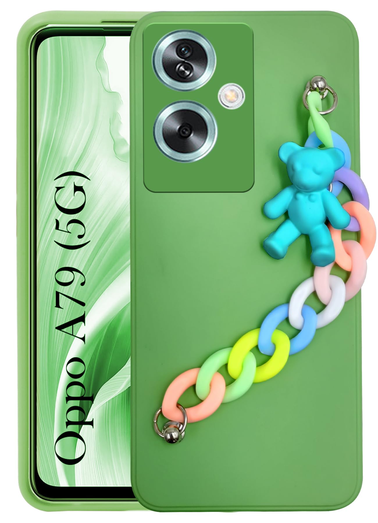Jkobi Back Cover for Oppo A79 5G Girls Case with Bracelet (Wrist