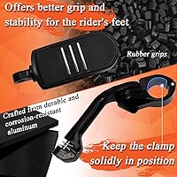 Vista 4 de FOVPLUE Estriberas de carretera de 1.25 pulgadas, estriberas de carretera ajustables en ángulo largo con soportes para Harley Touring Street Glide