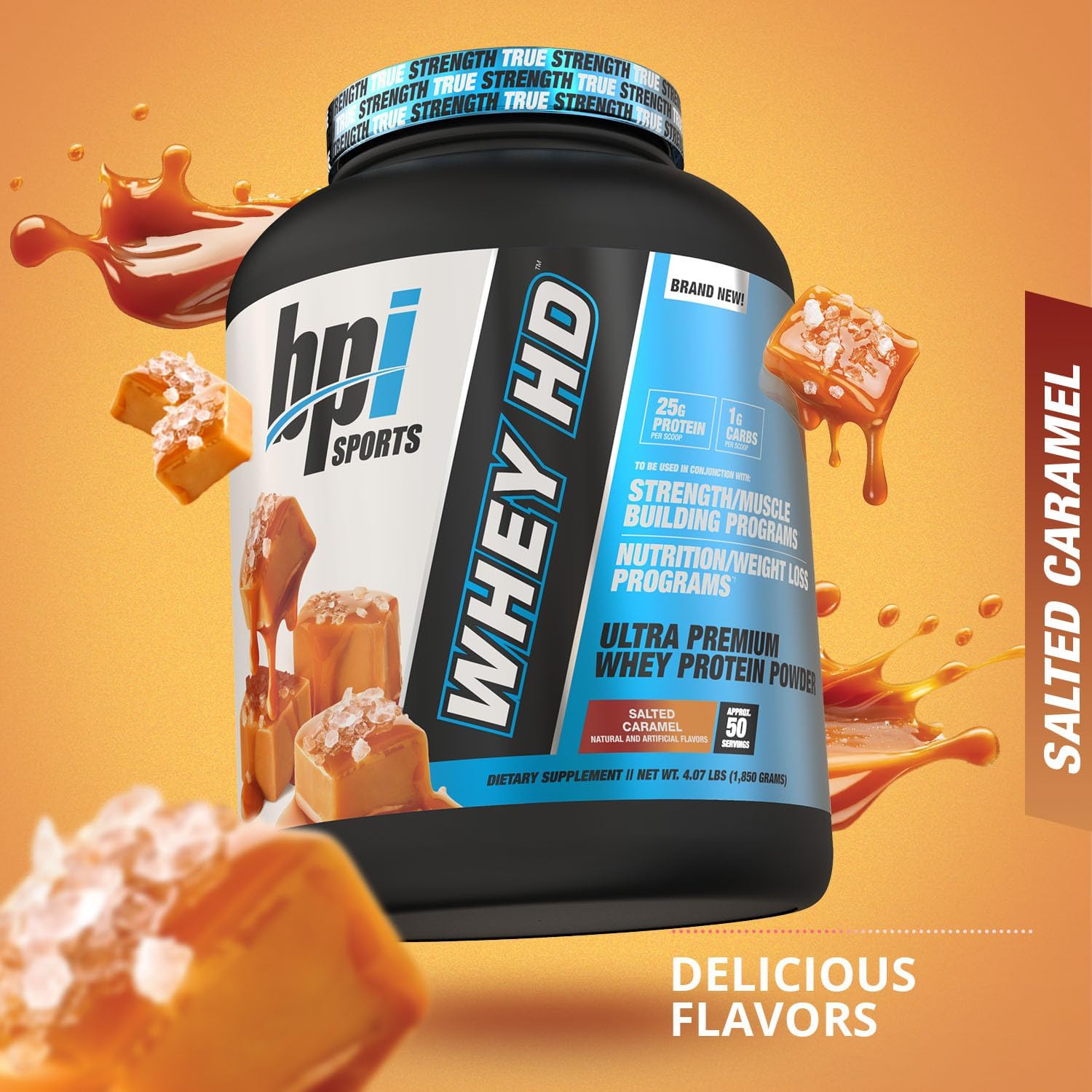 BPI Sports Whey HD Ultra Premium Protein Powder, Salted Caramel, 4.1 Pound - Image 5