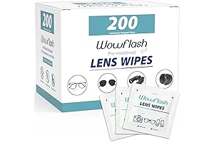 Individually Eyeglass Wipes - 200 Count Cleaner for Eyeglasses, Camera Lens, Goggles...